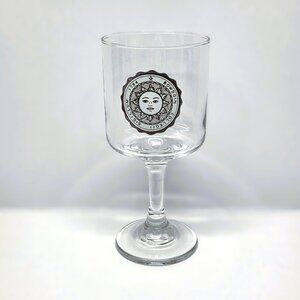 Bowdoin College Glass Goblet Wine Water Collegii Sigillum Brunswick Maine Libbey